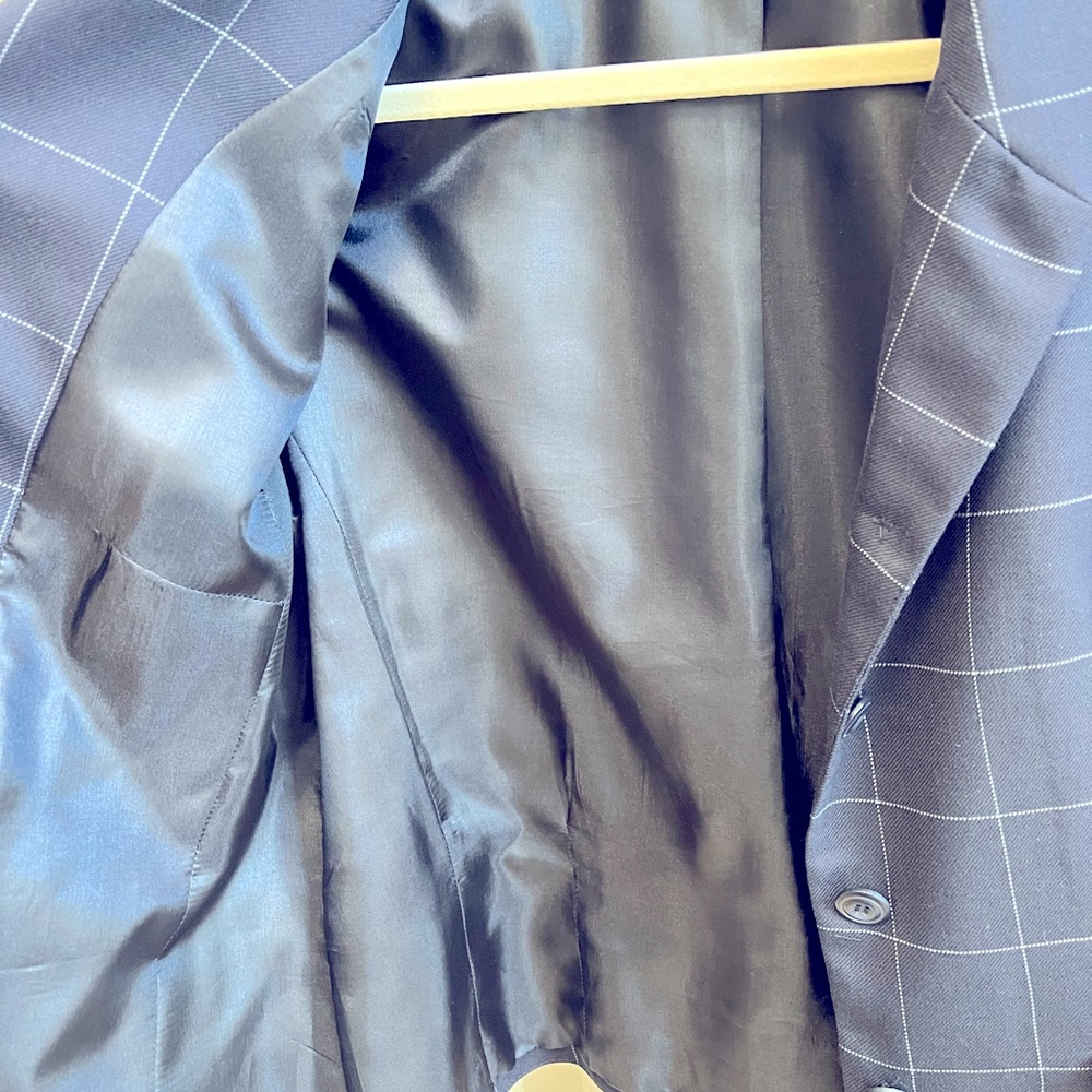 Pendleton Navy Windowpane Wool Blazer - Picture 8 of 9